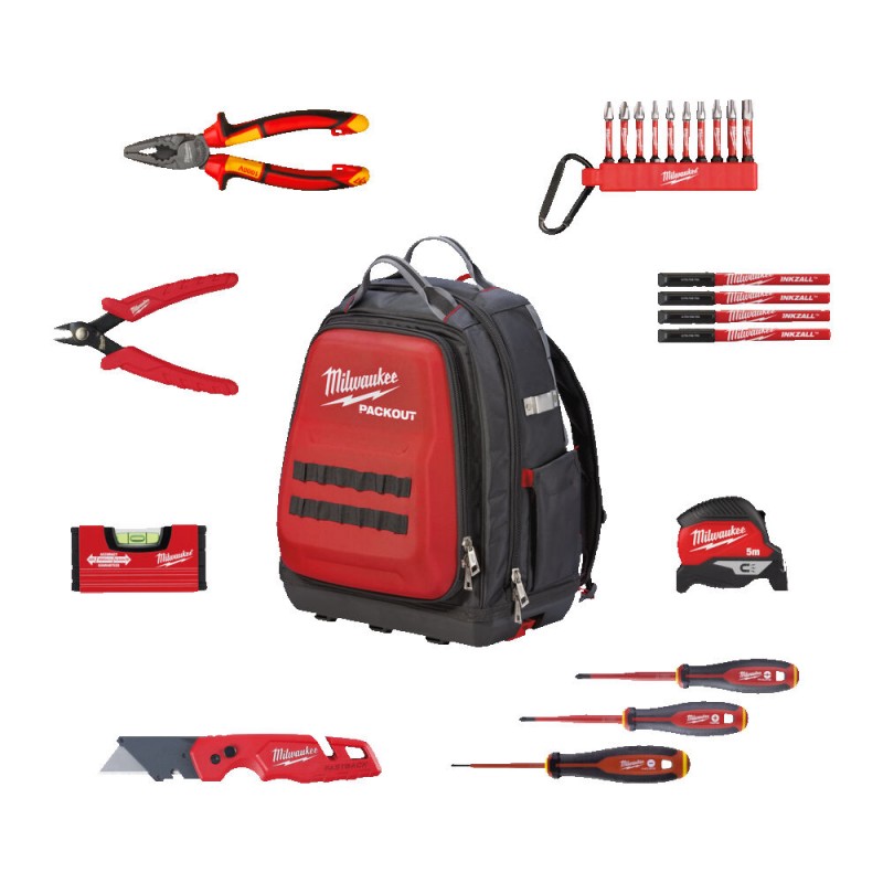 Набор электрика 23 предмета в рюкзаке PACKOUT (4932501189)