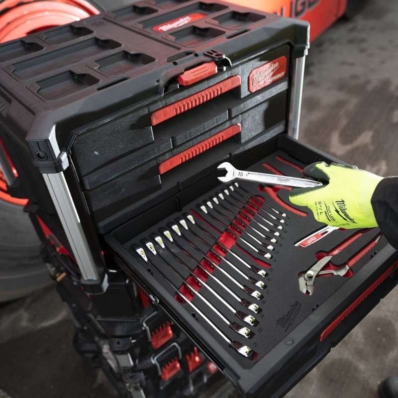 Ключи гаечные MAXBITE™ и шарнирно-губцевый инструмент в наборе 19ед. в ложементе для PACKOUT™ (4932493339)