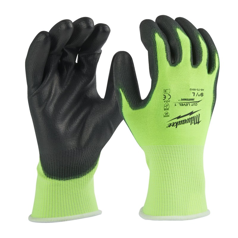 Перчатки защитные Hi-Vis Cut level (Хай Виз Кат Левел) 1/A Hi-Vis Cut A Gloves - 9/L - 1шт.