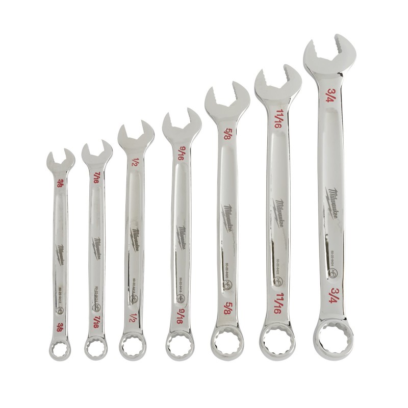 Ключи комбинированные дюймовые MAXBITE™ 15° набор 7ед. (3/8&quot;-3/4&quot;) в пласт. держателе (48229407)
