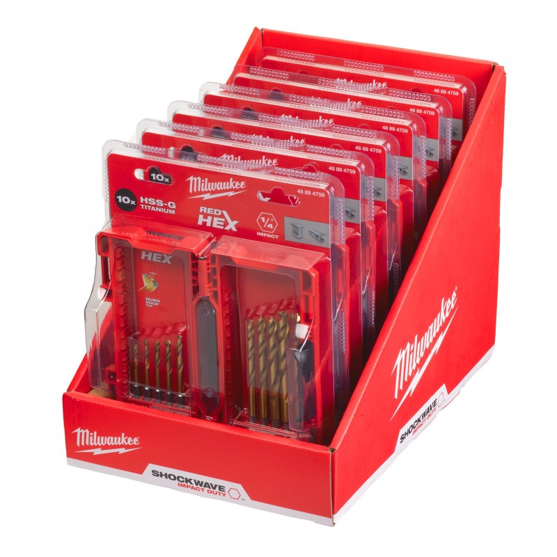 RED HEX – Shockwave HSS-TiN / cassettes Shockwave HSS-G TiN Red Hex - 10 шт. Set