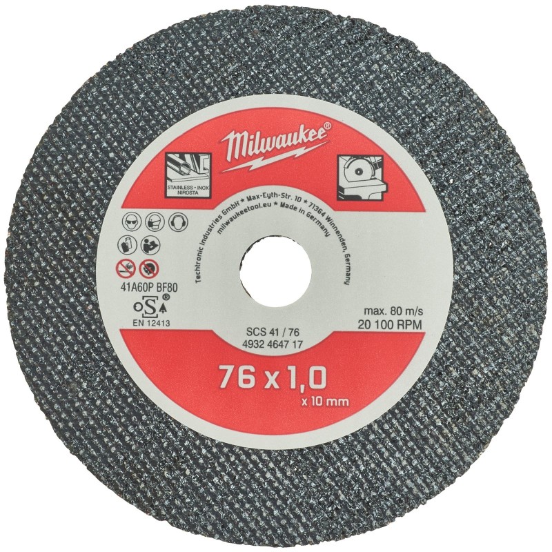 Тонкие отрезные диски по металлу PRO+ SCS 41/76 x 1 x 10 mm - 5 шт.
