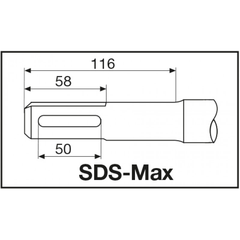 Долото плоское SDS-Max 600 х 25 мм MILWAUKEE 4932343739