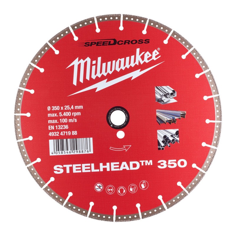 Алмазный диск премиальный серия STEELHEAD™ 350 мм  MILWAUKEE 4932471988