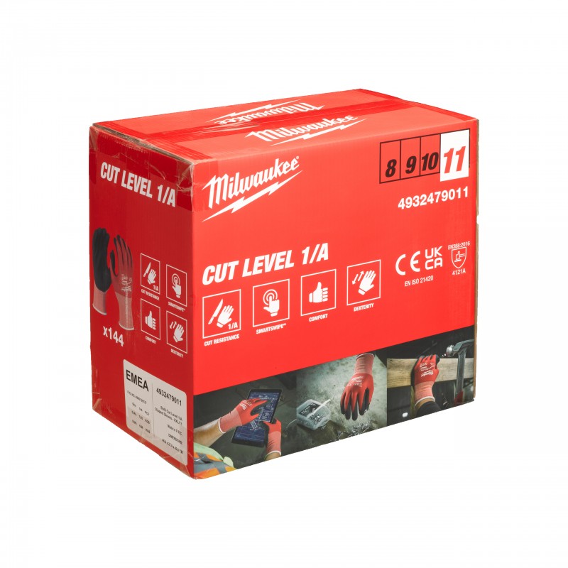 Перчатки защитные Cut level (Кат Левел) 1/A, XXL/11 (144 пары)  (4932479011)