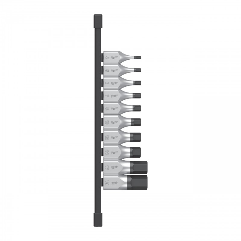 Головки 1/2" HEX набор 10ед. на планке (4-19мм)
