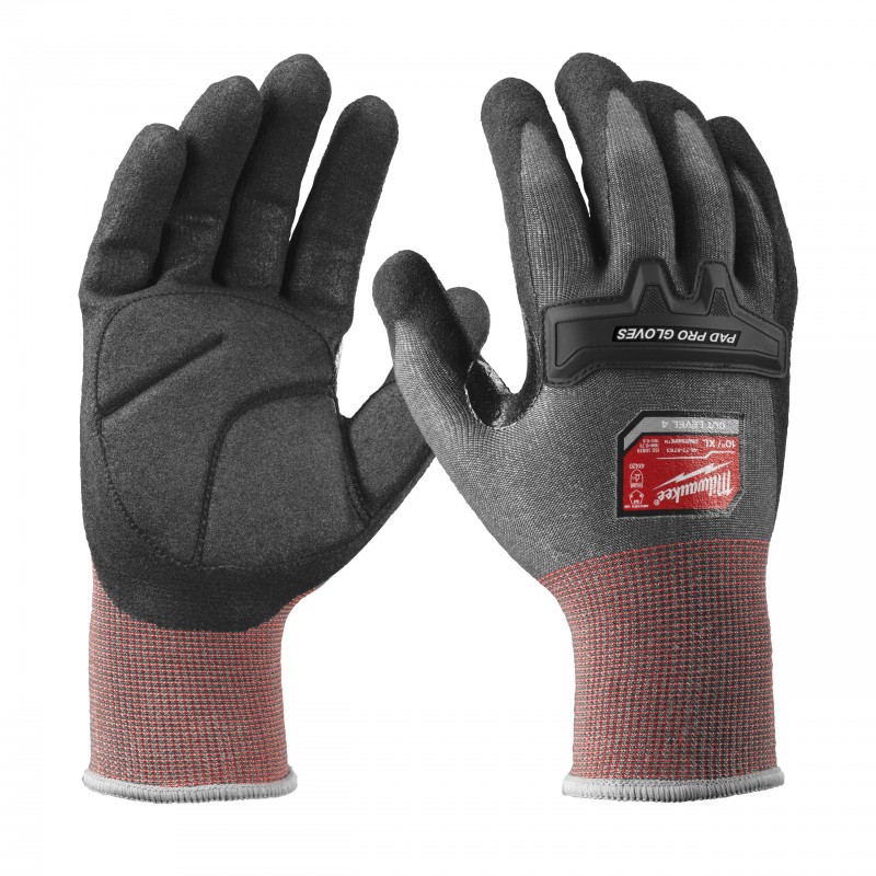 Перчатки Milwaukee AVS Pad Pro Cut D рабочие с защитой от удара, XL/10 (4932498504)