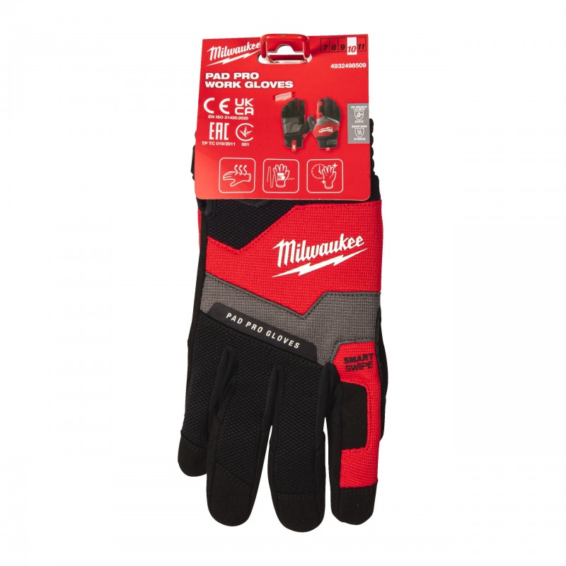 Перчатки Milwaukee AVS Pad Pro Work рабочие, L/9 (4932498508)