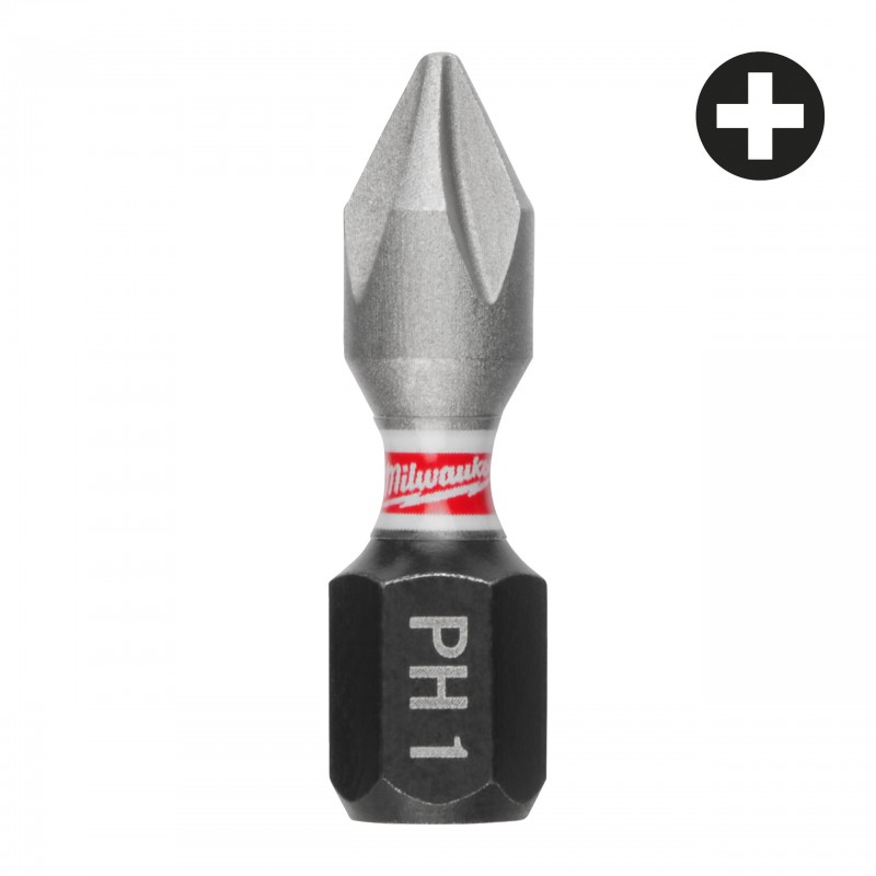 Бита PH1 25мм SHOCKWAVE™ (3шт/уп) (4932500352)