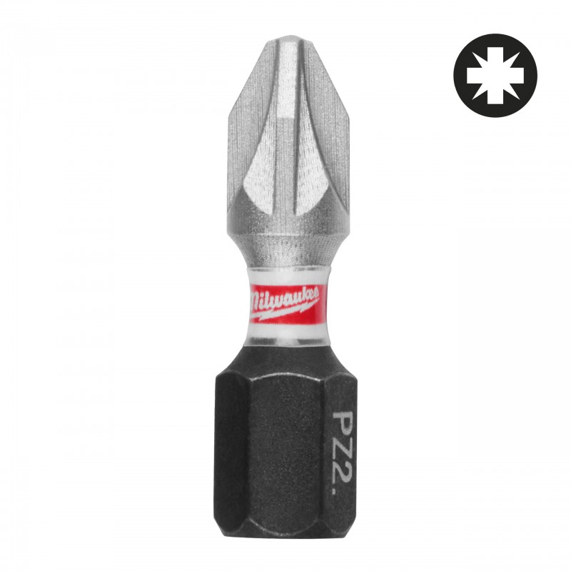 Бита PZ2 25мм SHOCKWAVE™ (3шт/уп) (4932500356)