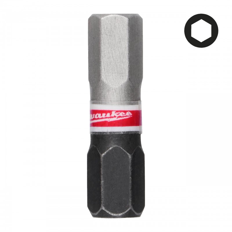 Бита HEX6 25мм SHOCKWAVE™ (3шт/уп) (4932500382)