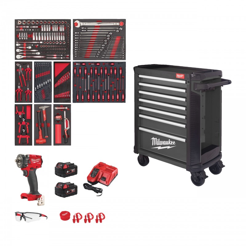 Набор инструментов TOOLGUARD™ (премиум-версия для ЕС), 246 предметов, 30 дюймов / 78 см, серый (4932500743)
