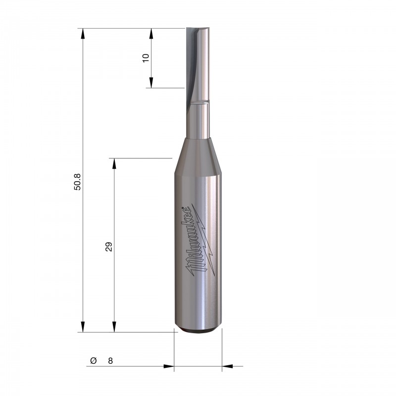 Прямая фреза Rtr B. S8 Straight 2C 4/50mm - 1 шт (4932500877)