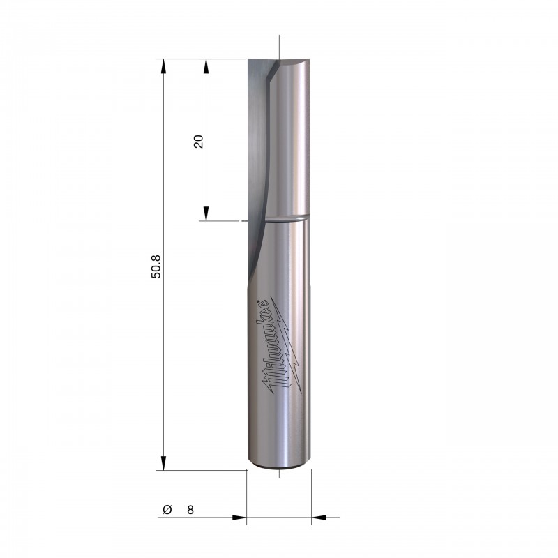 Прямые фрезы Rtr B. S8 Straight 2C 8/50mm - 1 шт (4932500882)