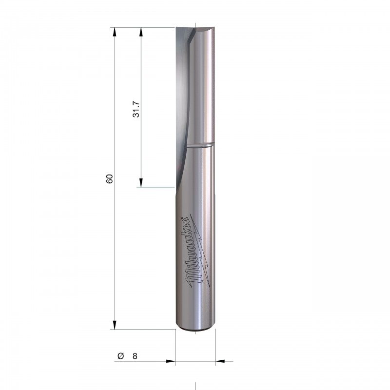 Прямые фрезы Rtr B. S8 Straight 2C 8/60mm - 1 шт (4932500883)
