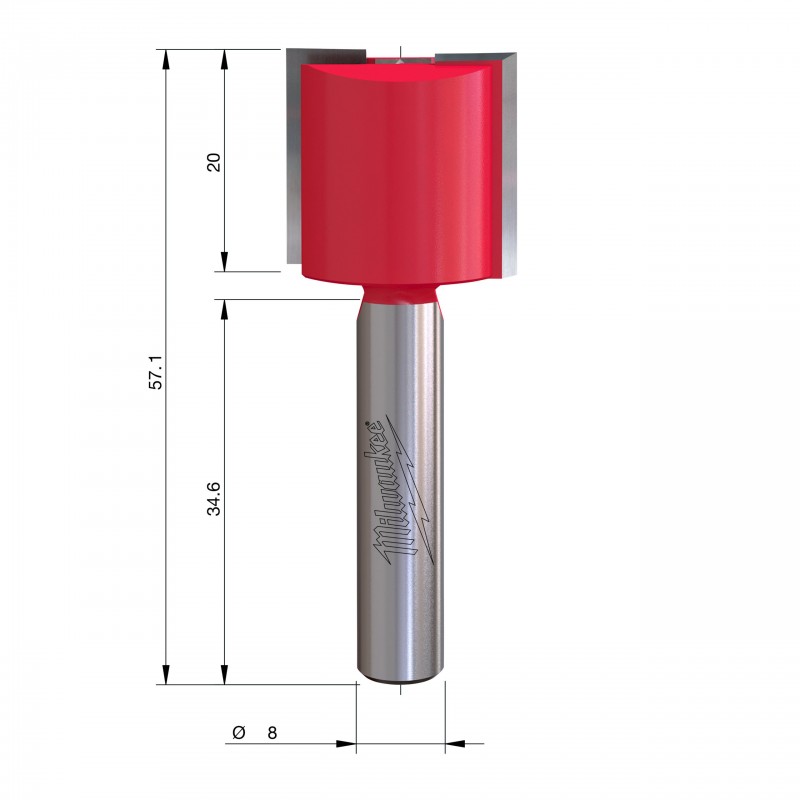 Фреза Rtr B. S8 Прямая 2C 22/57,2 мм - 1 шт. (4932500896)