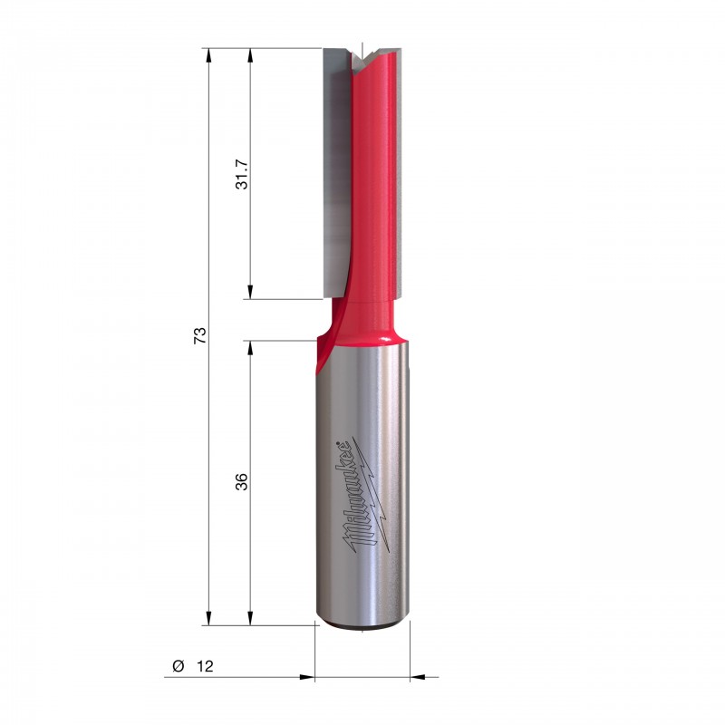 Фреза Rtr B. S12 Прямая 2C 10/74 мм - 1 шт. (4932500902)