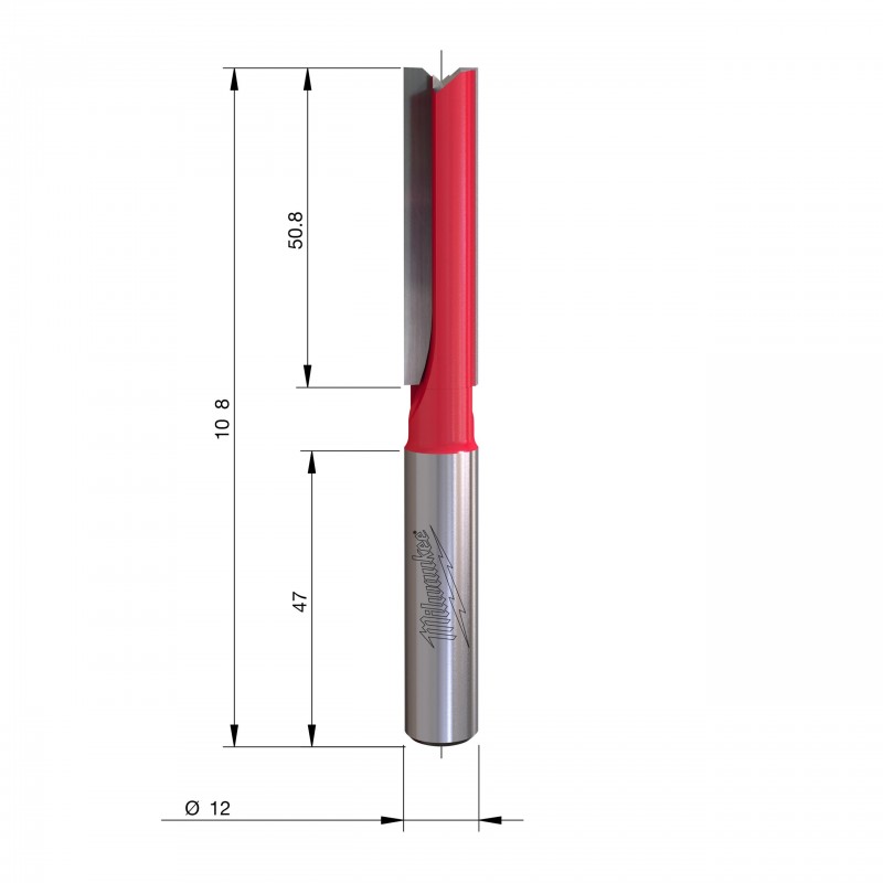 Фреза Rtr B. S12 Прямая 2C 12/108 мм - 1 шт. (4932500904)