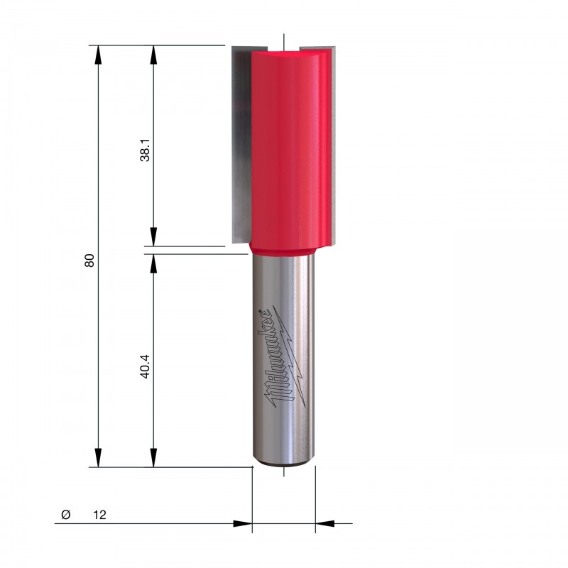 Фреза Rtr B. S12 Прямая 2C 22/80 мм - 1 шт. (4932500907)