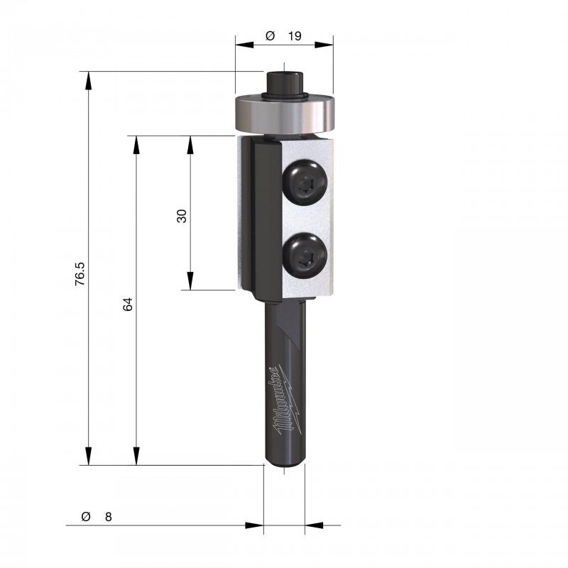 Фрезы для зачистки заподлицо с ножами со вставками из карбида Rtr B. S8 Trim. HW 19/77 мм - 1 шт. (4932500935)
