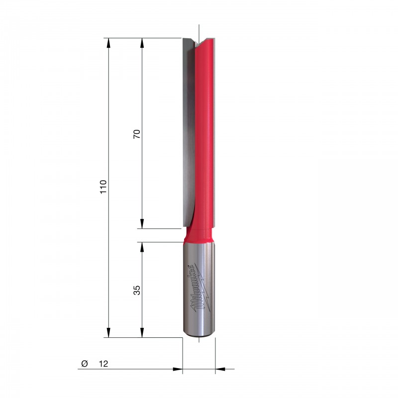 Фреза Rtr B. S12 Прямая 2C 12/110 мм - 1 шт. (4932501169)