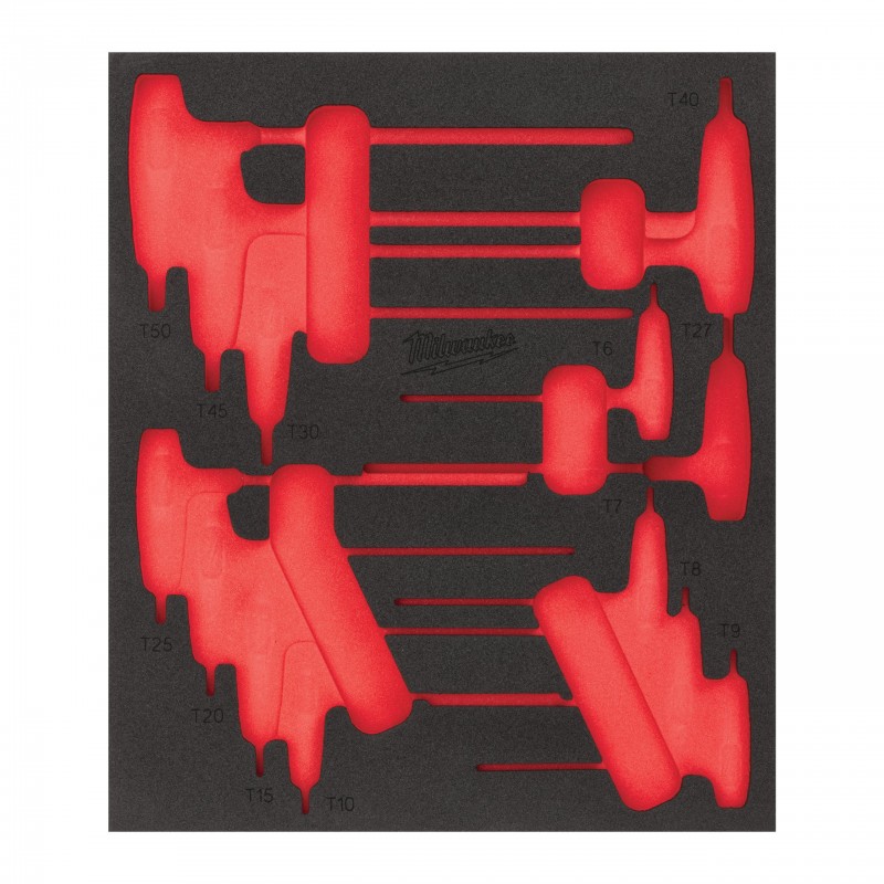 Сменный набор из 13 Т-образных ключей Torx с поролоновой вставкой. (4932501235)