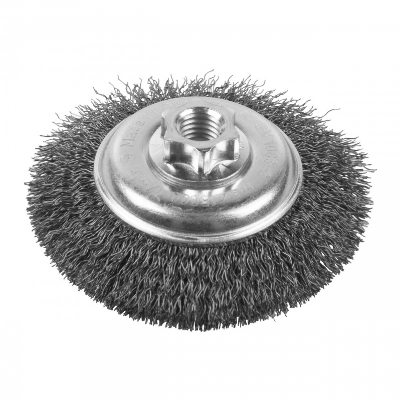 Щетка для чистки кромок M14, сталь 100x10 мм, гофрированная, 0,35 мм - 1 шт.